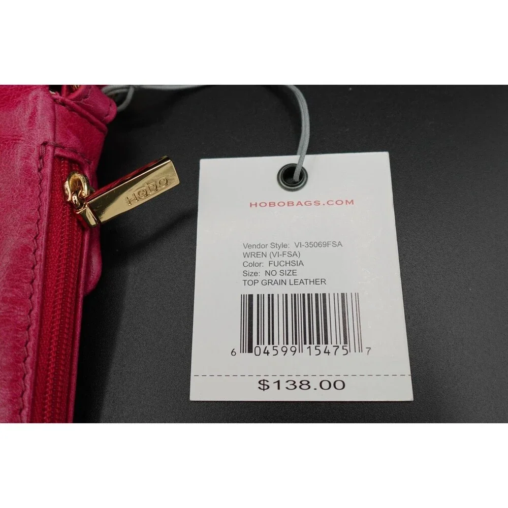 Hobo International NWT Women's Top Grain Soft Leather Distressed Wristlet Purse - Picture 7 of 16